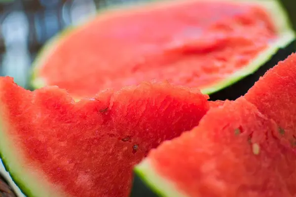 Ripe Red Sweet Watermelon Greece Table — Stock Photo, Image