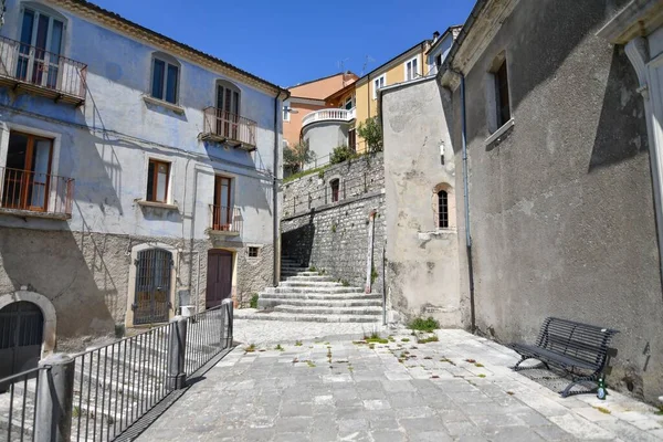 Eine Enge Straße Mittelalterlichen Dorf Sepino Der Region Molise Italien — Stockfoto