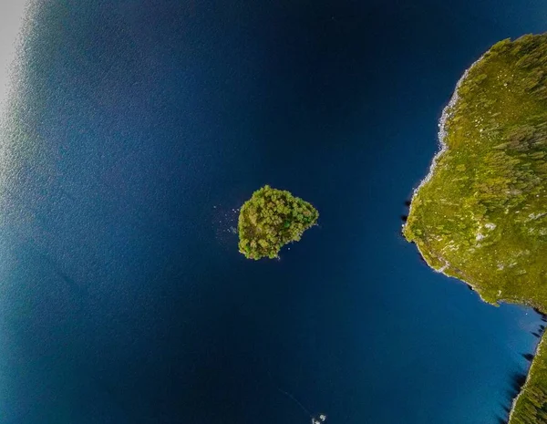 Uma Vista Aérea Belo Mar Dia Ensolarado Verão — Fotografia de Stock