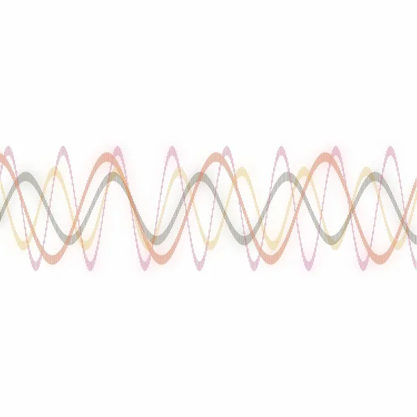 Abstrait Multicolore Demi Ton Plusieurs Lignes Ondulées Chevauchant Avec Lisse — Photo