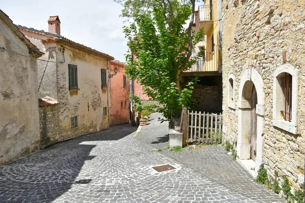 イタリアのモリーゼ地方の村 Macchiagodenaの狭い通り — ストック写真