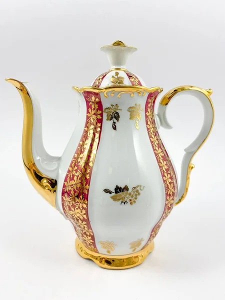 Вертикальный Снимок Цветочного Чайника — стоковое фото