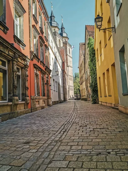 Вертикальный Снимок Красочных Исторических Зданий Байройте Германия — стоковое фото