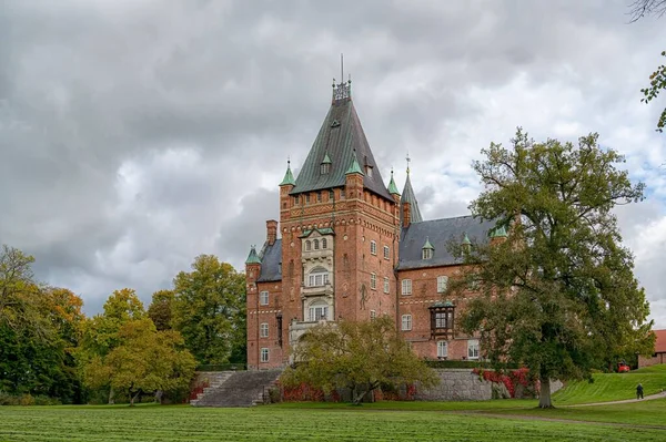 Κάστρο Trollenas Στην Περιοχή Eslov Της Νότιας Σουηδίας Κατά Την — Φωτογραφία Αρχείου
