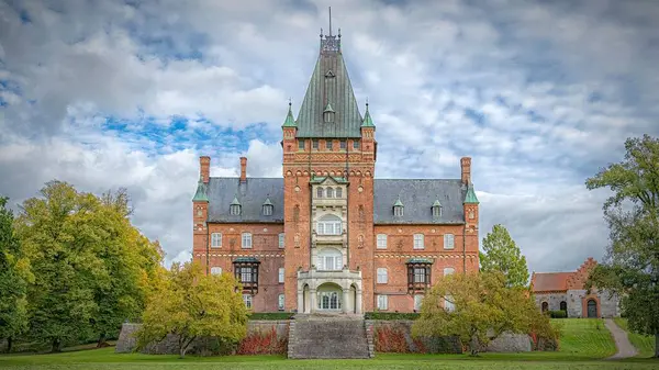 Château Des Trollenas Dans Région Eslov Dans Sud Suède Automne — Photo