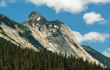 Ağaçlı bir dağın havadan görünüşü