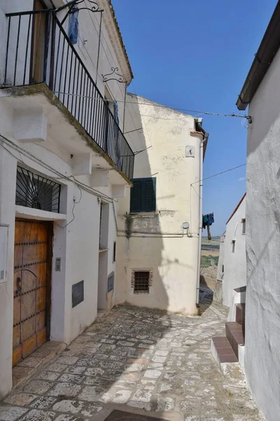 Narrow Street Old Houses Grottole Village Basilicata Region Italy — Foto de Stock