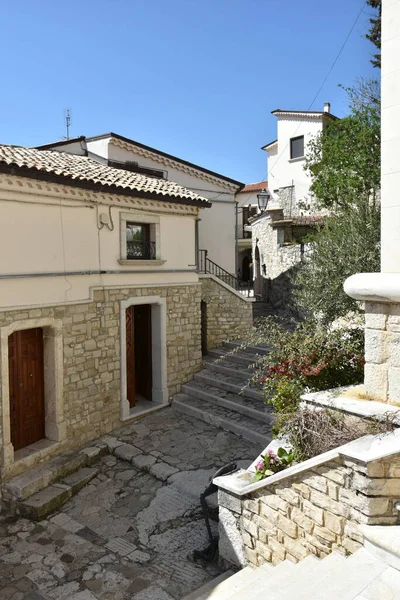 Een Straat Van Rocca San Felice Een Middeleeuws Dorp Provincie — Stockfoto
