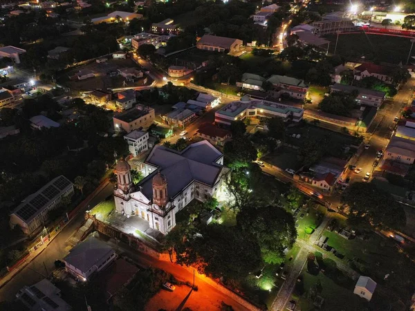 Letecký Pohled Katedrálu Jana Obklopenou Budovami Města — Stock fotografie