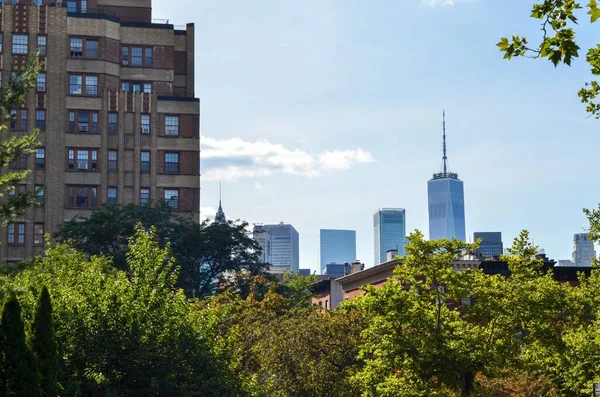 Een Prachtig Uitzicht Vanaf Cadman Plaza Bij Manhattan Bridge Brooklyn — Stockfoto