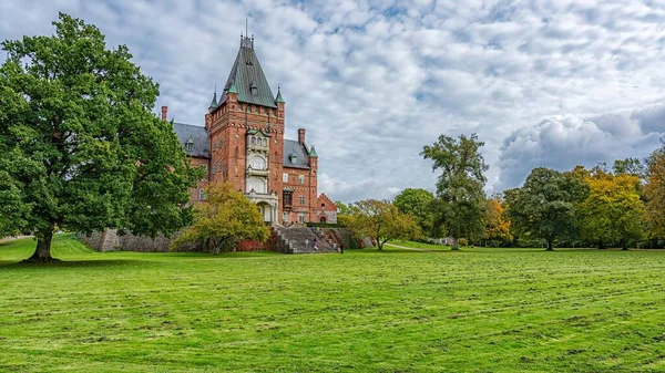 Castillo Trollenas Región Eslovaca Del Sur Suecia Durante Día Otoño — Foto de Stock