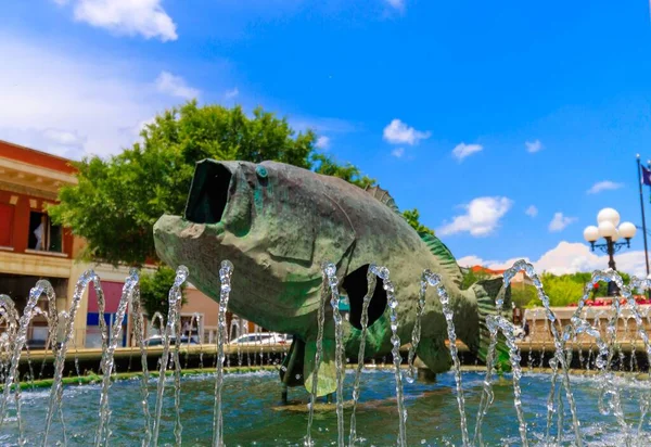 Statua Ryby Fontanna Anderson Stany Zjednoczone Ameryki — Zdjęcie stockowe