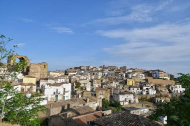 Matera, İtalya 'daki antik bir kentin panoramik görüntüsü
