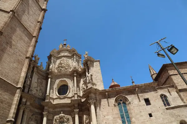 Régi Spanyol Katolikus Templom Kőből Készült — Stock Fotó