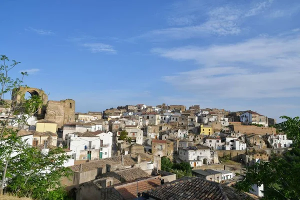 Vista Panorámica Una Antigua Ciudad Provincia Matera Italia —  Fotos de Stock