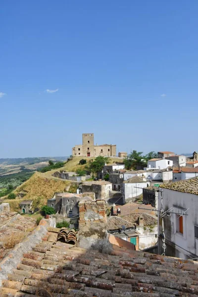 Vista Panorámica Una Antigua Ciudad Provincia Matera Italia —  Fotos de Stock
