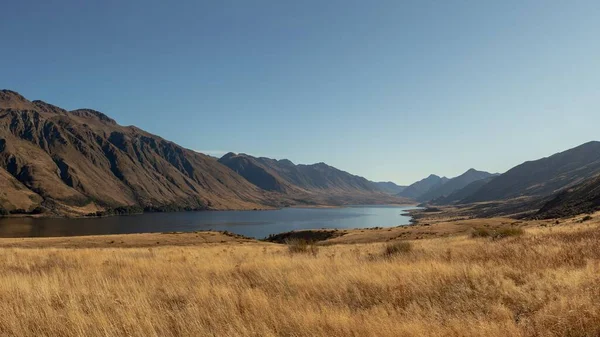 Vacker Bild Mavora Lake Nya Zeeland — Stockfoto