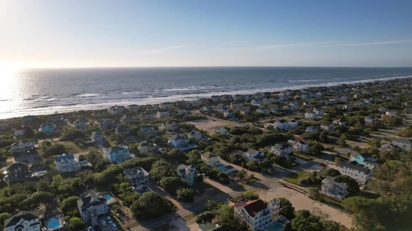 Una Vista Aérea Del Pueblo Corolla Isla Outer Banks Carolina — Foto de Stock