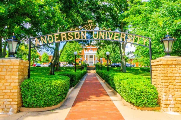 Entrée Université Anderson Aux États Unis — Photo