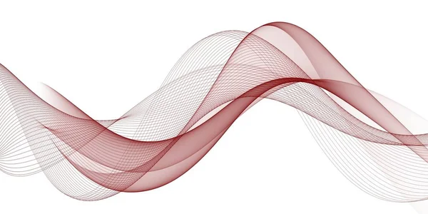 Beautiful Abstract Smooth Color Wave Curve Flow Red Motion Illustration — Stock Photo, Image