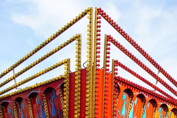 Carrossel Colorido Parque Diversões — Fotografia de Stock