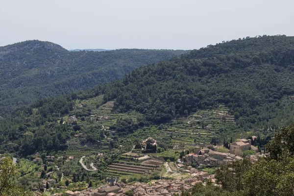 Una Vista Panorámica Valdemos Desde Las Montañas Mallorquinas Mallorca Día — Foto de Stock