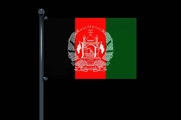 Eine Illustration Der Flagge Afghanistans — Stockfoto