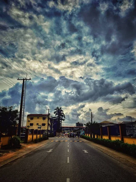 Vertical Shot Empty Highway — Stock Photo, Image