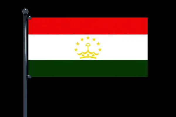 Een Vectorafbeelding Van Vlag Van Tadzjikistan Een Zwarte Achtergrond — Stockfoto