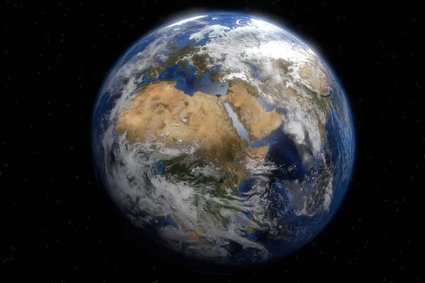 Планета Земля Центром Африке — стоковое фото