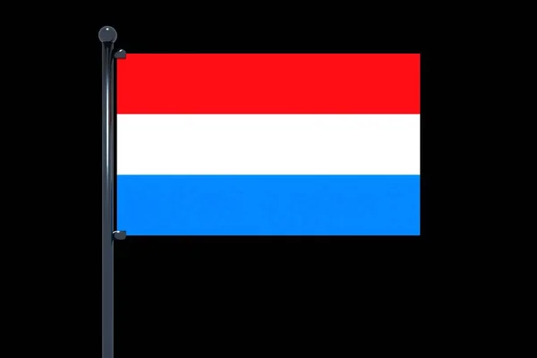 Een Eenvoudige Illustratie Van Vlag Van Luxemburg Een Zwarte Achtergrond — Stockfoto