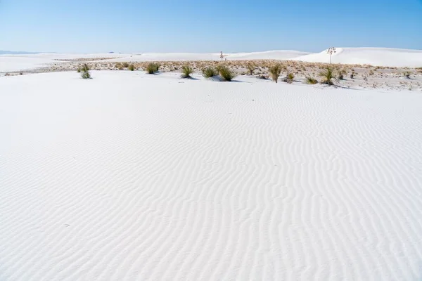 Uma Bela Paisagem Areias Brancas Sob Luz Sol — Fotografia de Stock