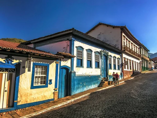 Historiska Staden Sabara Minas Gerais Delstat Brasilien Gamla Och Färgglada — Stockfoto