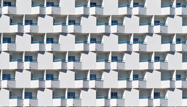 A seamless pattern of modern residential houses in Spain