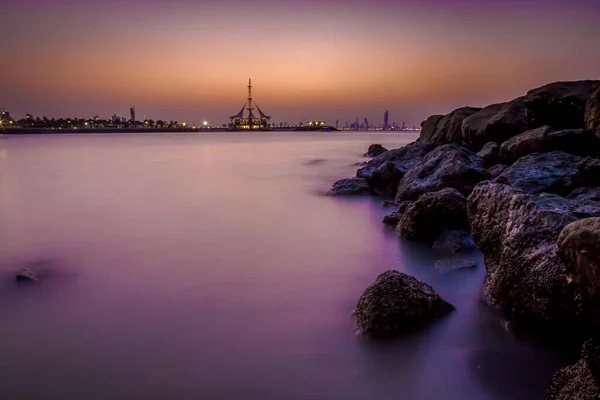 Een Klif Buurt Van Toezicht Koeweit Stad — Stockfoto