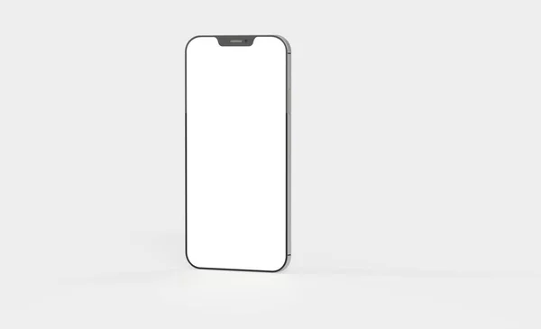 白い背景に隔離された新しいスマートフォンの3Dレンダリング — ストック写真
