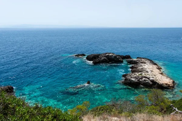 Sea Cliffs Beaches Quakes Islands Caribbean Sea — Stock Photo, Image