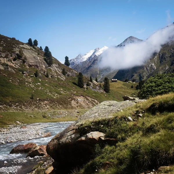 Una Vista Panoramica Sulle Alpi Austriache Kaunertal Tirolo — Foto Stock