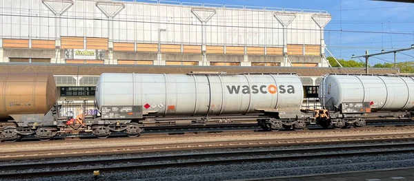 Wascosa Tankwagons Voor Chemicaliën Spoorweg — Stockfoto