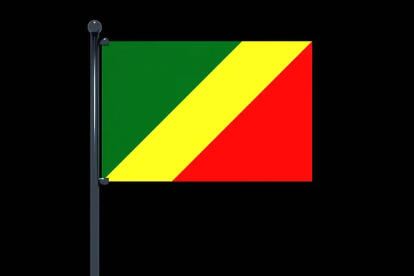 Una Ilustración Bandera Del Congo — Foto de Stock