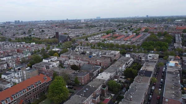 Légi Felvétel Egy Lakóövezetről Hágában Hollandiában — Stock Fotó