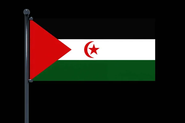 Een Illustratie Van Vlag Van Westelijke Sahara — Stockfoto