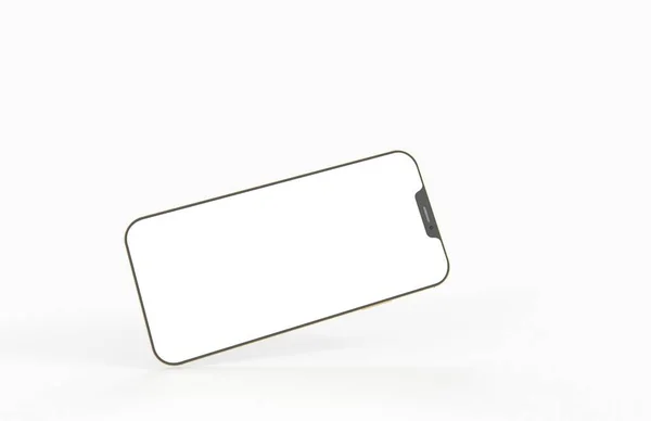 Representación Una Maqueta Smartphone Sobre Fondo Blanco — Foto de Stock