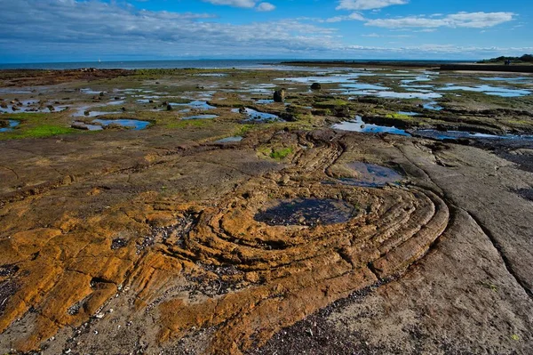 Aerial Shot Swirly Rock Formation Australia — Stock Photo, Image