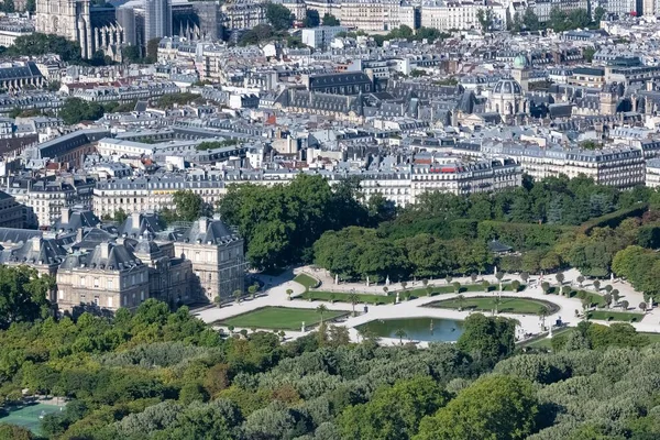 Paris Senat Luxembourg Garden Arrondissement Chic District Center Aerial View — Zdjęcie stockowe