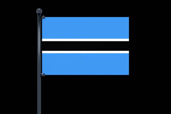 Eine Illustration Der Flagge Von Botswana — Stockfoto