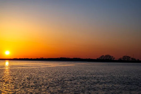 Mesmerizing View Golden Sunset Sea — Stock Photo, Image