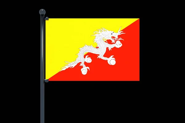 Illustration Flag Bhutan — Stock Photo, Image