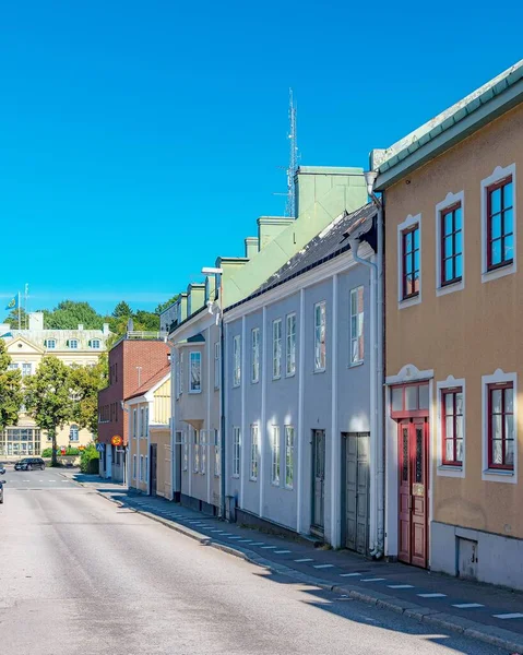 Une Vue Typique Sur Rue Depuis Ville Suédoise Karlshamn — Photo