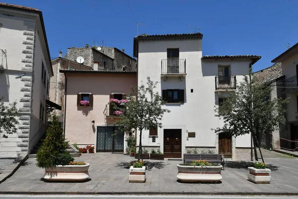 Square Campo Giove Medieval Village Abruzzo Region Italy — 스톡 사진